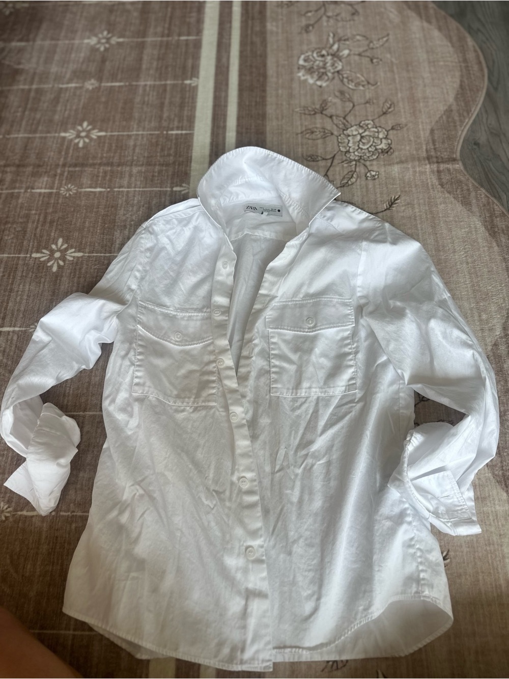 Zara White Button-Down Shirt